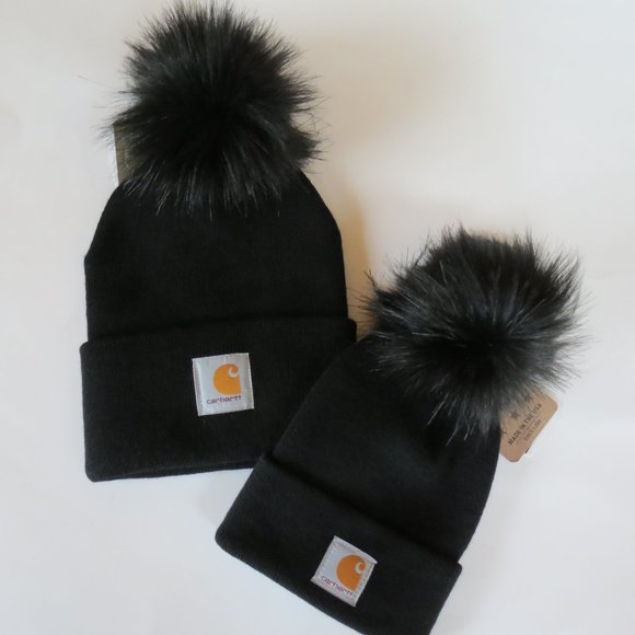 Carhartt Beanie Handmade in USA Pom Cap Set